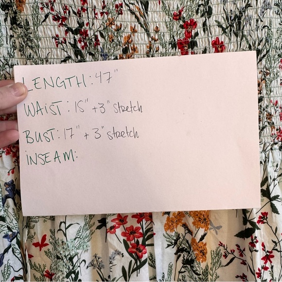 Tuckernuck Mallie smocked midi dress Sun Faded Fields floral Large - Picture 5 of 7